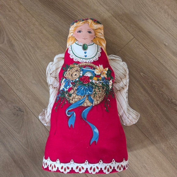 American Vintage Other - Vintage 80s Soft Sculpture Angel Christmas‎ Holiday Decor